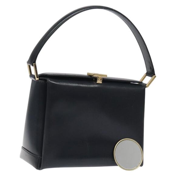 GUCCI Hand Bag Leather Navy Gold 000 1448 000 1448 - Picture 1 of 16